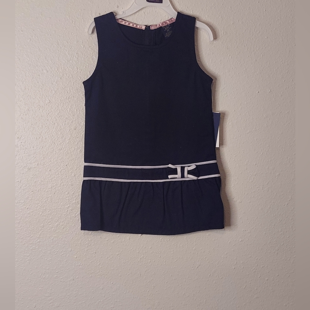 U.S. Polo Assn. Dark Blue Kids Dress with Bow Detail
